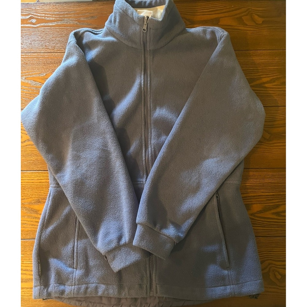 Columbia Jacket Womens Small Blue Fleece Interchange Turtle Neck Outdoors Fit